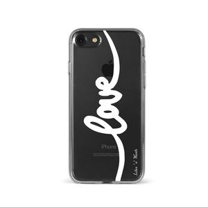 LOVE CLEAR IPHONE CASE WITH WHITE LOGO, ALL SIZES